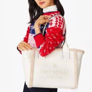 Kate Spade Faux Shearling Meringue Jett Tote